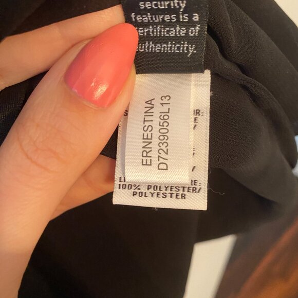 Diane Von Furstenberg DVF Black Ernestina Lace Trim Sash Tie Stretch Silk Dress - Picture 8 of 9